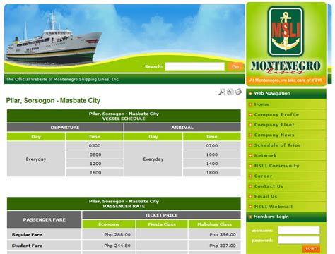 Montenegro Shipping: Schedule, Fare Rates & Cargo Tariff.